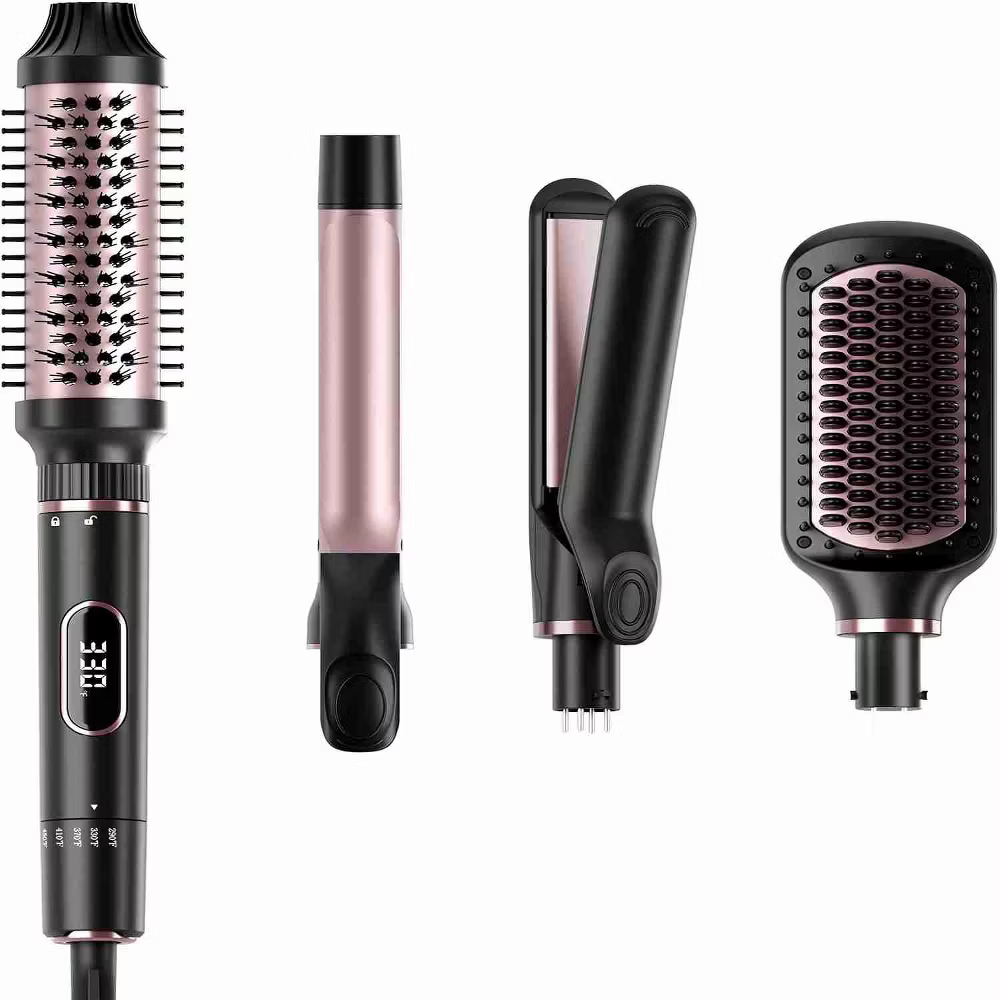 NICEBAY Hair Dryer Brush, 4 in 1 Multi Hair Styler, Professional Brush for Curling Volumizing Straightening Waves Styling, Salon Tools