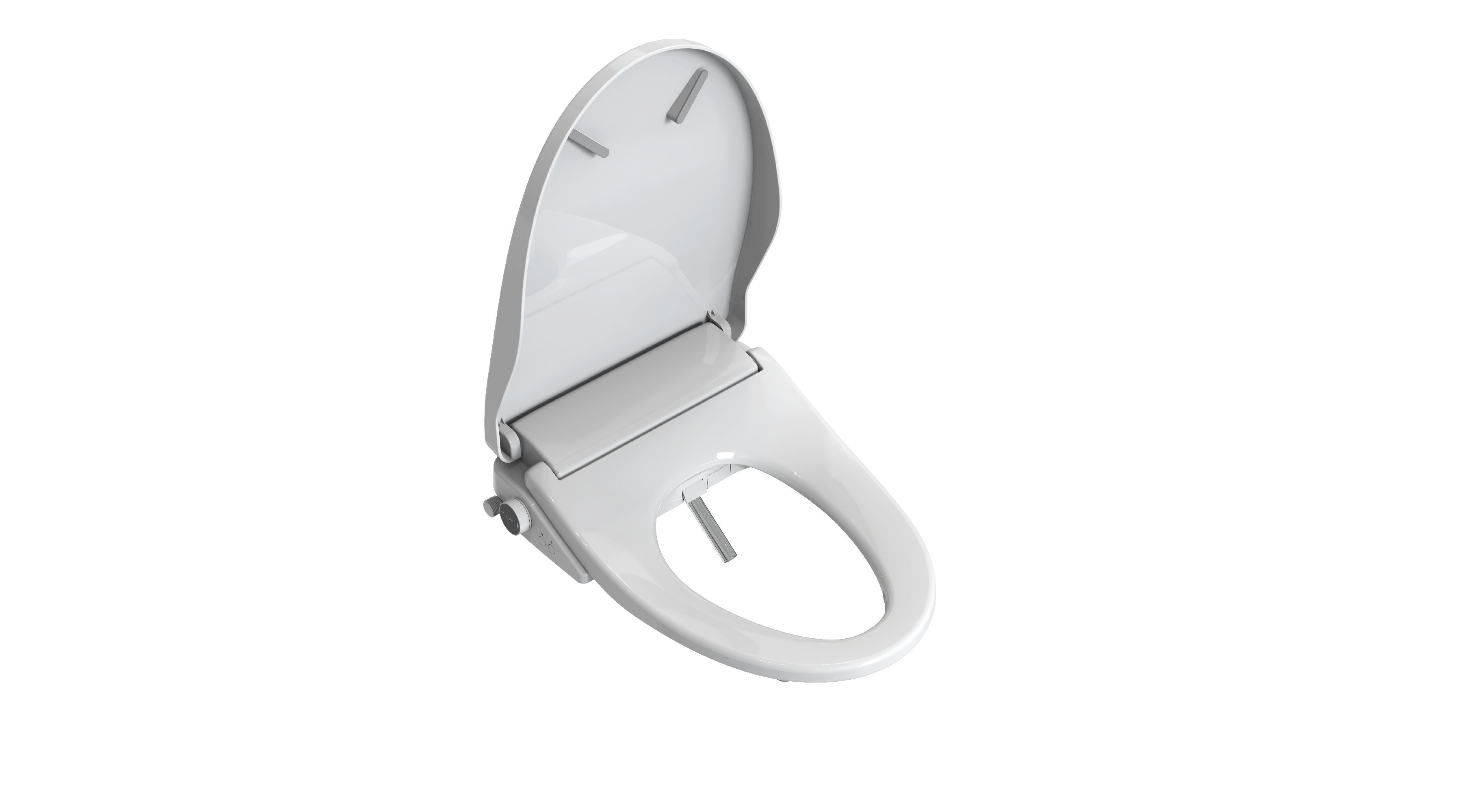 WHALLULTRA-Slim Non-Electric Bidet Attachment with Retractable Dual Nozzles & Adjustable Pressure