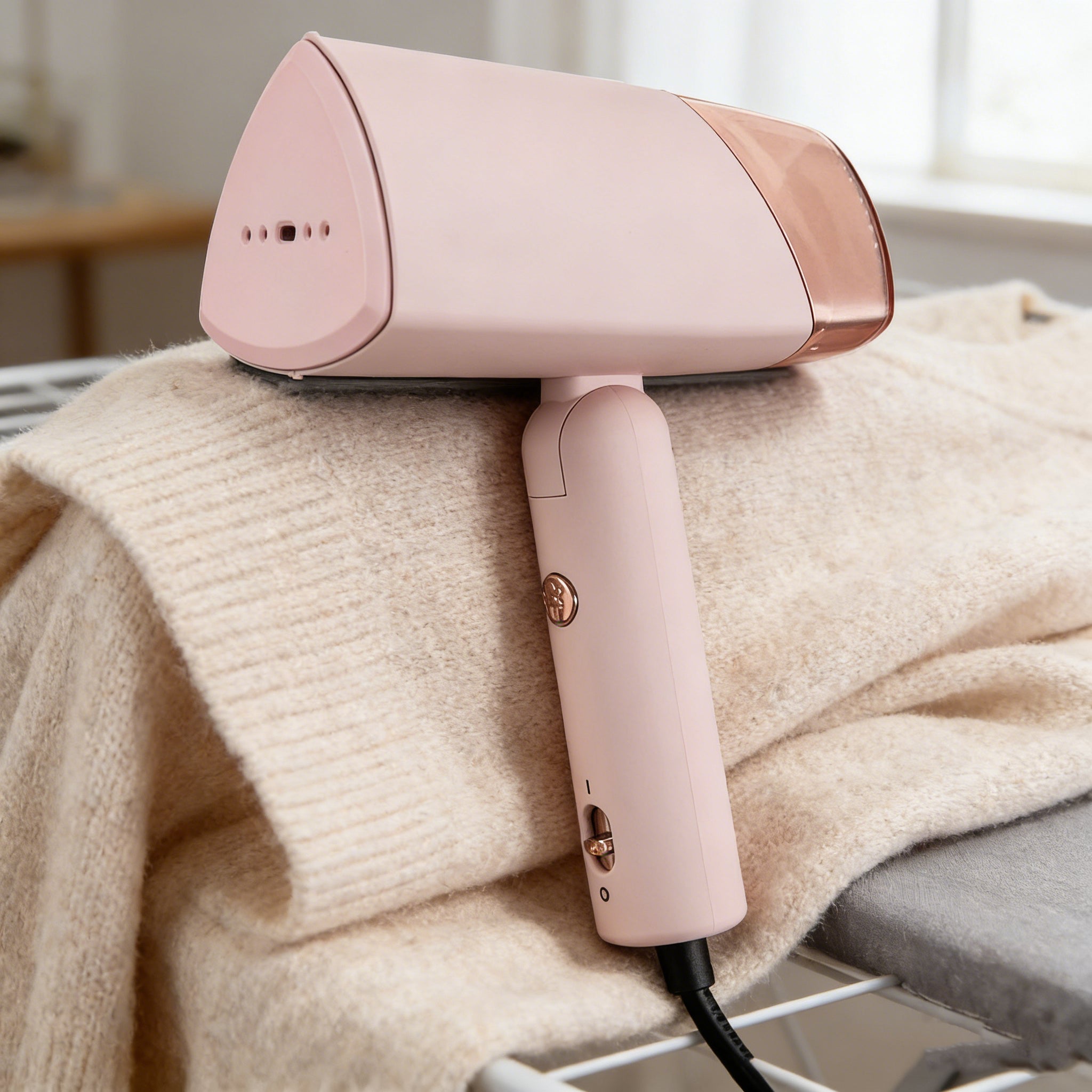 WHALL Travel Steamer for Clothes, 1200W 2-in-1 Fabric Steamer & Dry Iron, Foldable & Lightweight