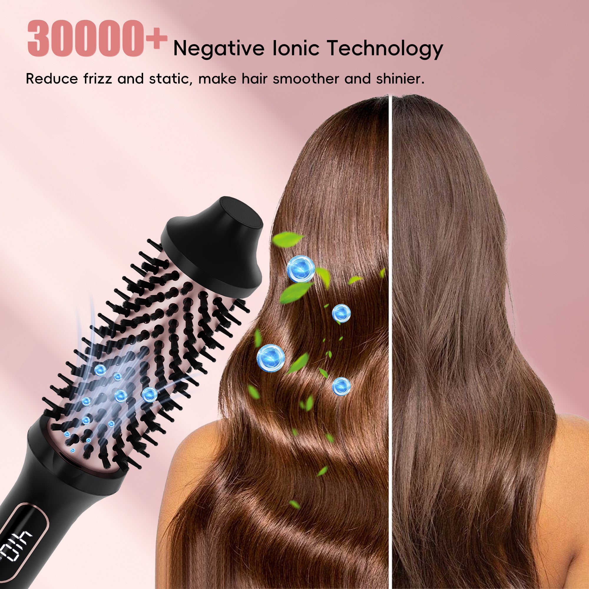 Nicebay Thermal Brush, Heated Round Brush, Curling Iron, 1.5 inch Electric Curl Wand