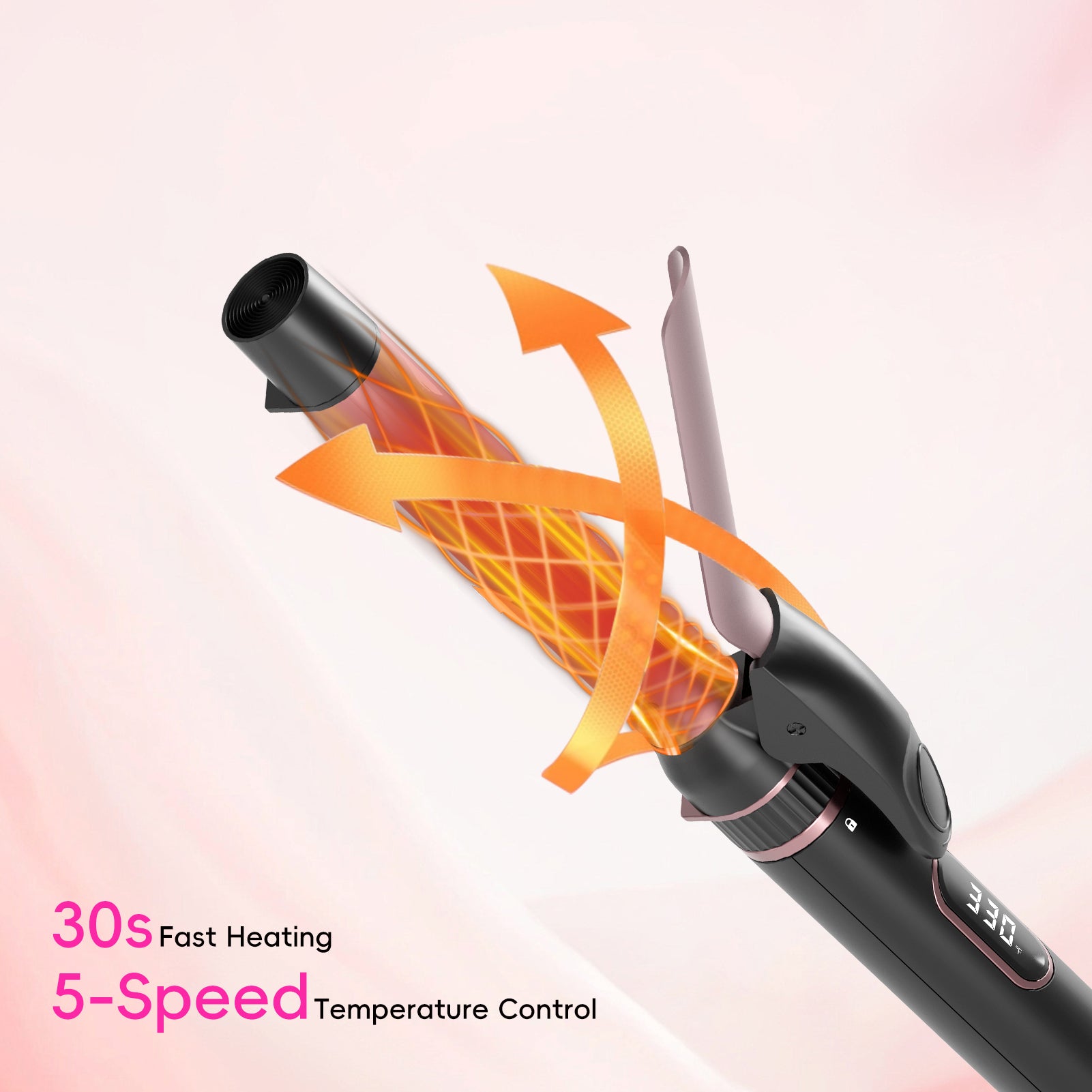 NICEBAY Wand Curling Iron, Curling Wand Set with Flat Iron Hair Straightener, Fast Heat Hair Waver Curler