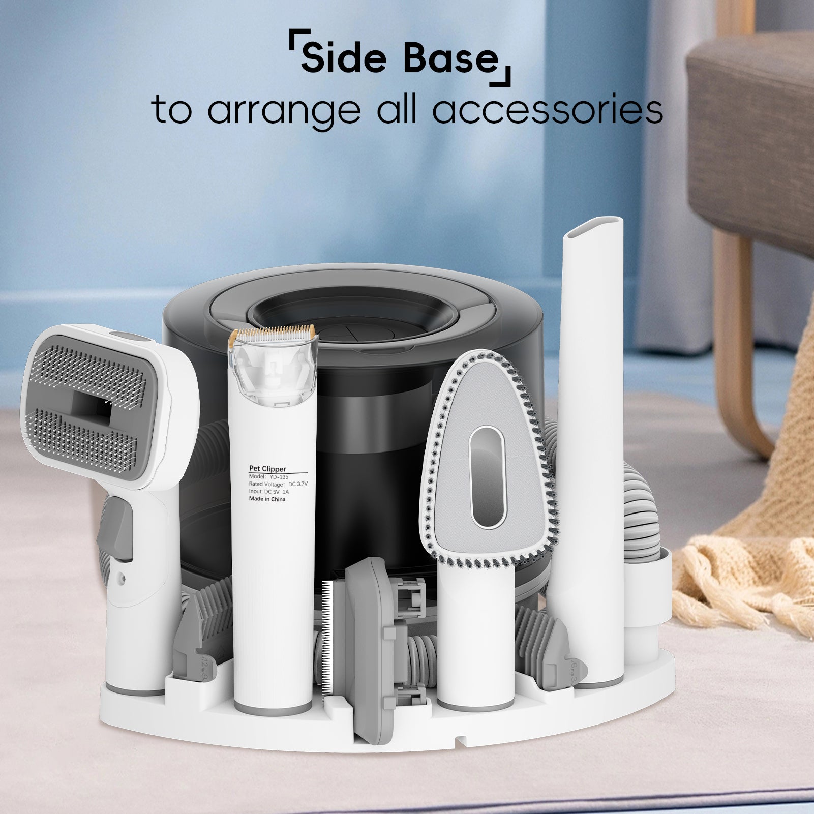NICEBAY Pet Grooming Vacuum, 5-in-1 Clip & Hair Cleaner