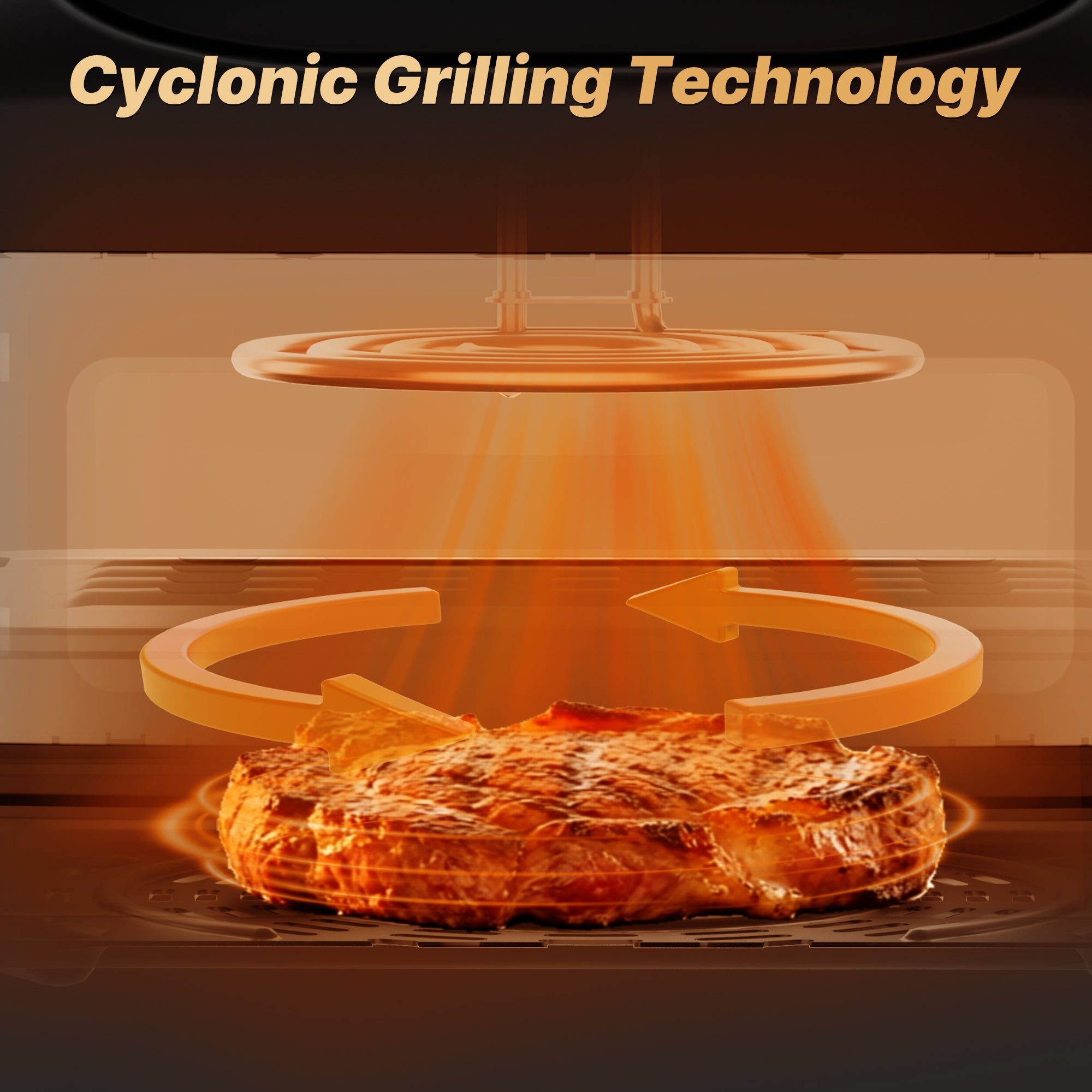 WHALL Indoor Grill 12-in-1 with Air Fry, Roast, Bake, Broil, Pizza, BBQ, Dehydrate, 1800W, Black