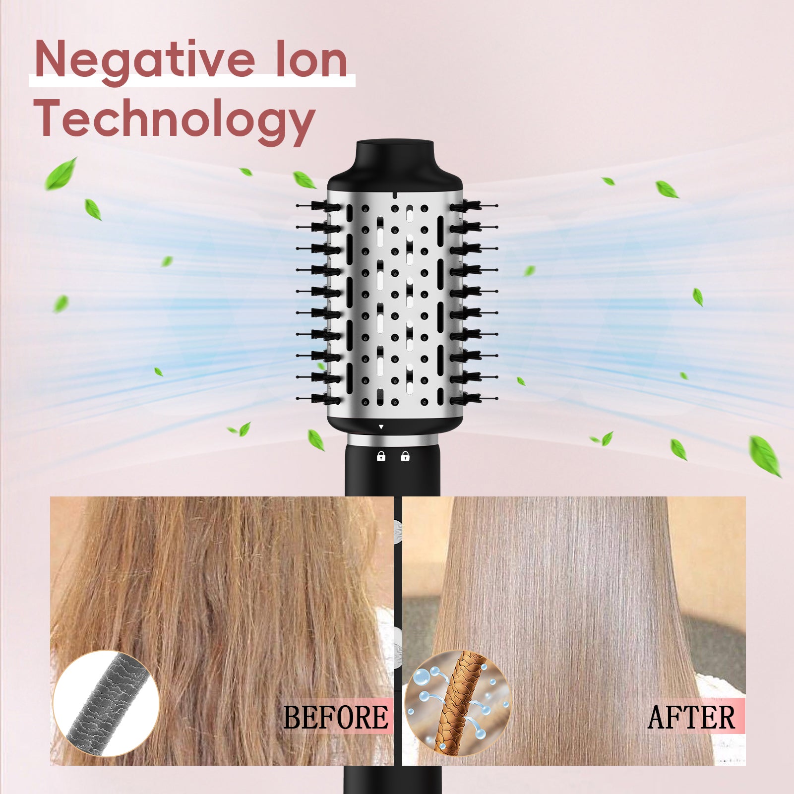 NICEBAY Hair Dryer Brush, High Speed Blow Dryer Brush, Hot Air Styler, Hot Air Styling Brush, Hair Styler