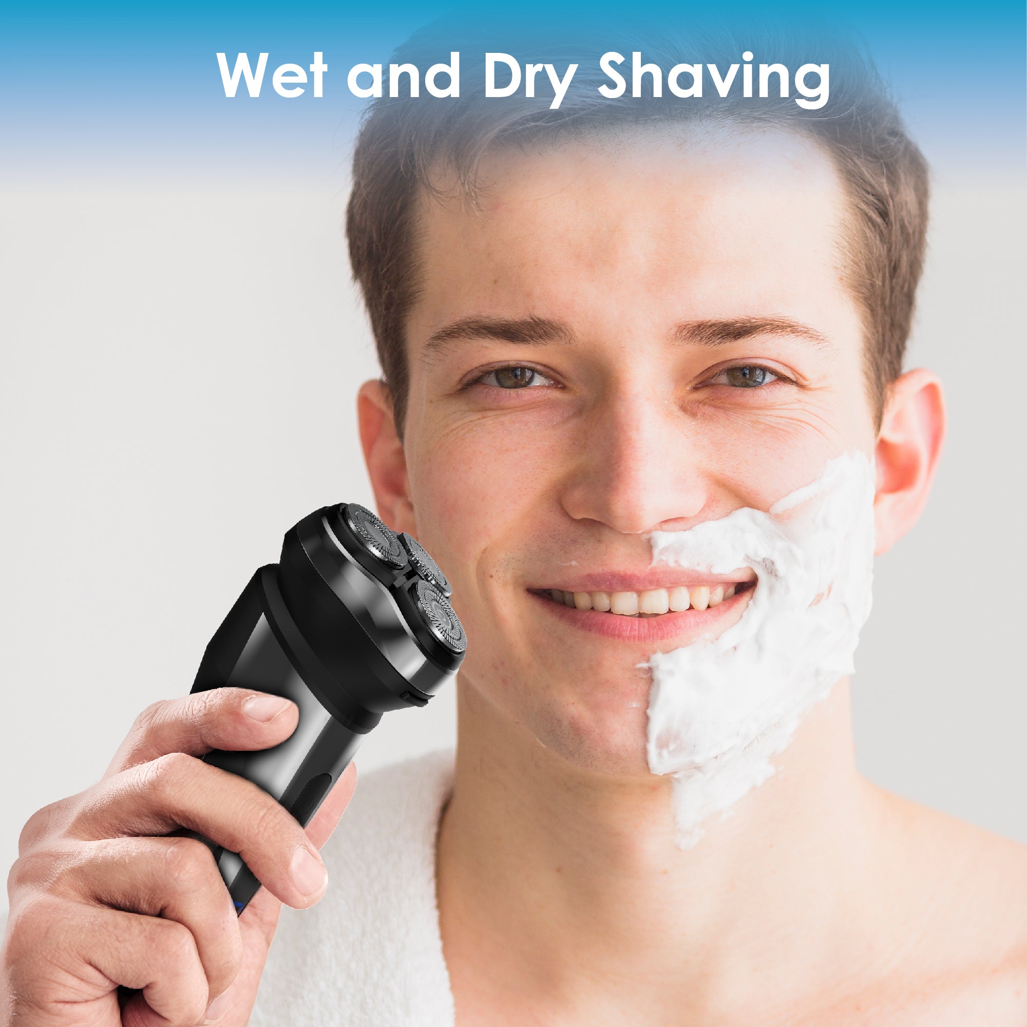 Nicebay Electric Razor for Men,Wet/Dry Shaver LED,Waterproof Cordless Portable Razor