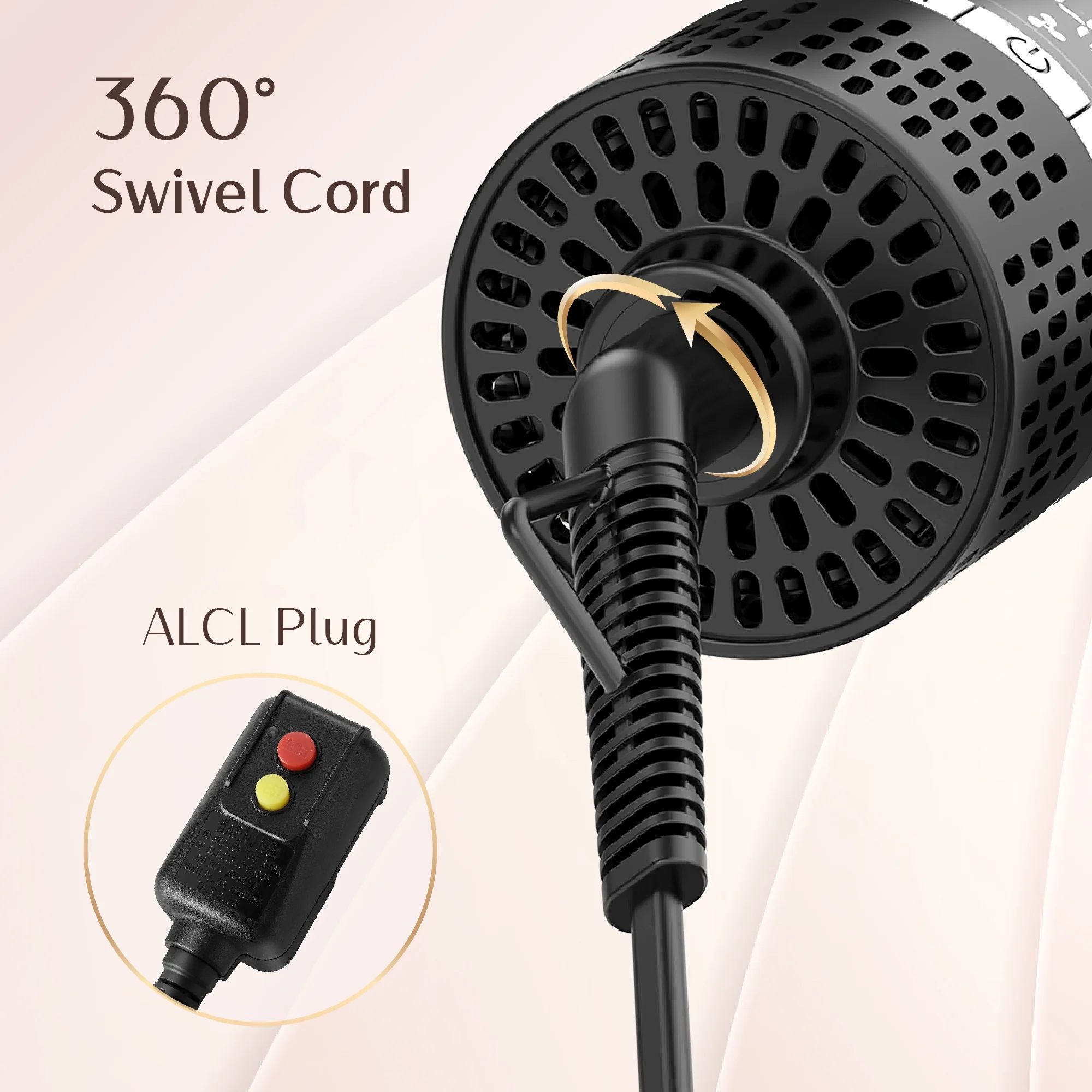 NICEBAY Hair Dryer Brush, Professional Ceramic Blow Dryer Brush with Display Screen, One Step Hot Air Brush for Hair Drying, Styling and Volumizing