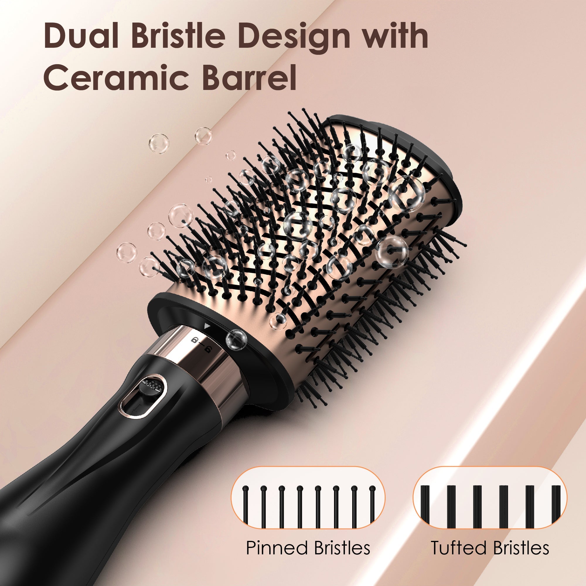 Nicebay Hair Dryer Brush, Hot Air Brush, Blow Dryer Brush Tool Set, Dryer and Styler Volumizer with Negative Ion Anti-frizz Ceramic Titanium Barrel