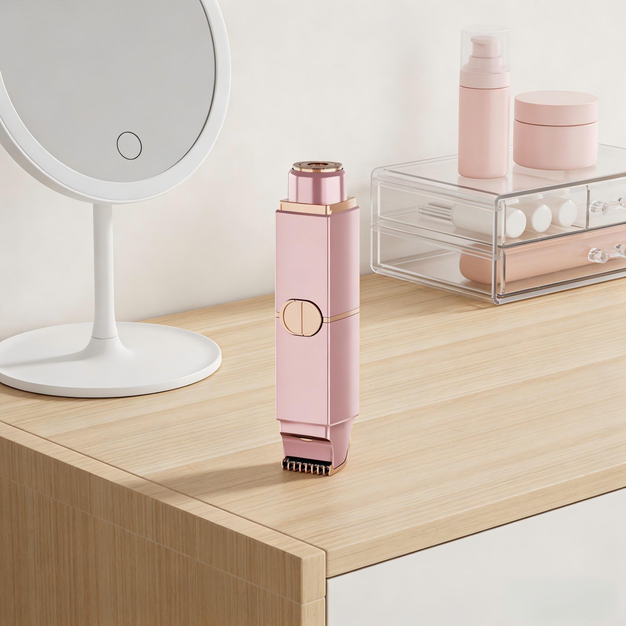 NICEBAY Electric Razor for Women, Dual-Head Shaver Face Bikini Trimmer, Rechargeable Wet Dry Use