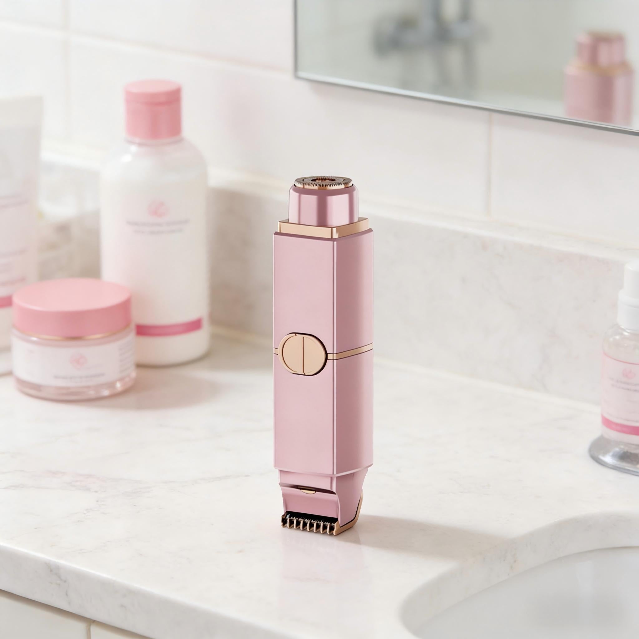 NICEBAY Electric Razor for Women, Dual-Head Shaver Face Bikini Trimmer, Rechargeable Wet Dry Use