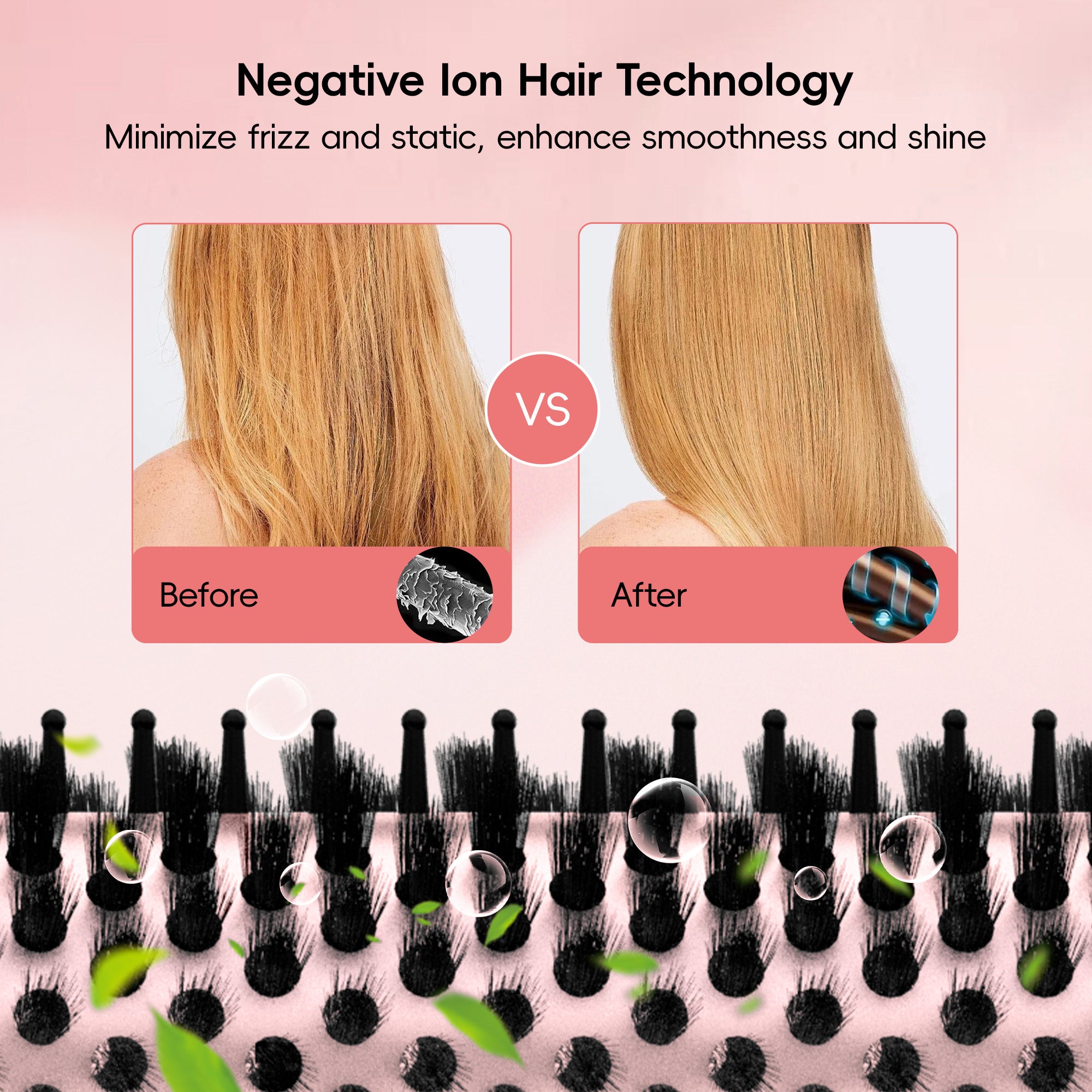 NICEBAY Thermal Brush, One Step Root Booster Round Brush Dryer and Hair Styler