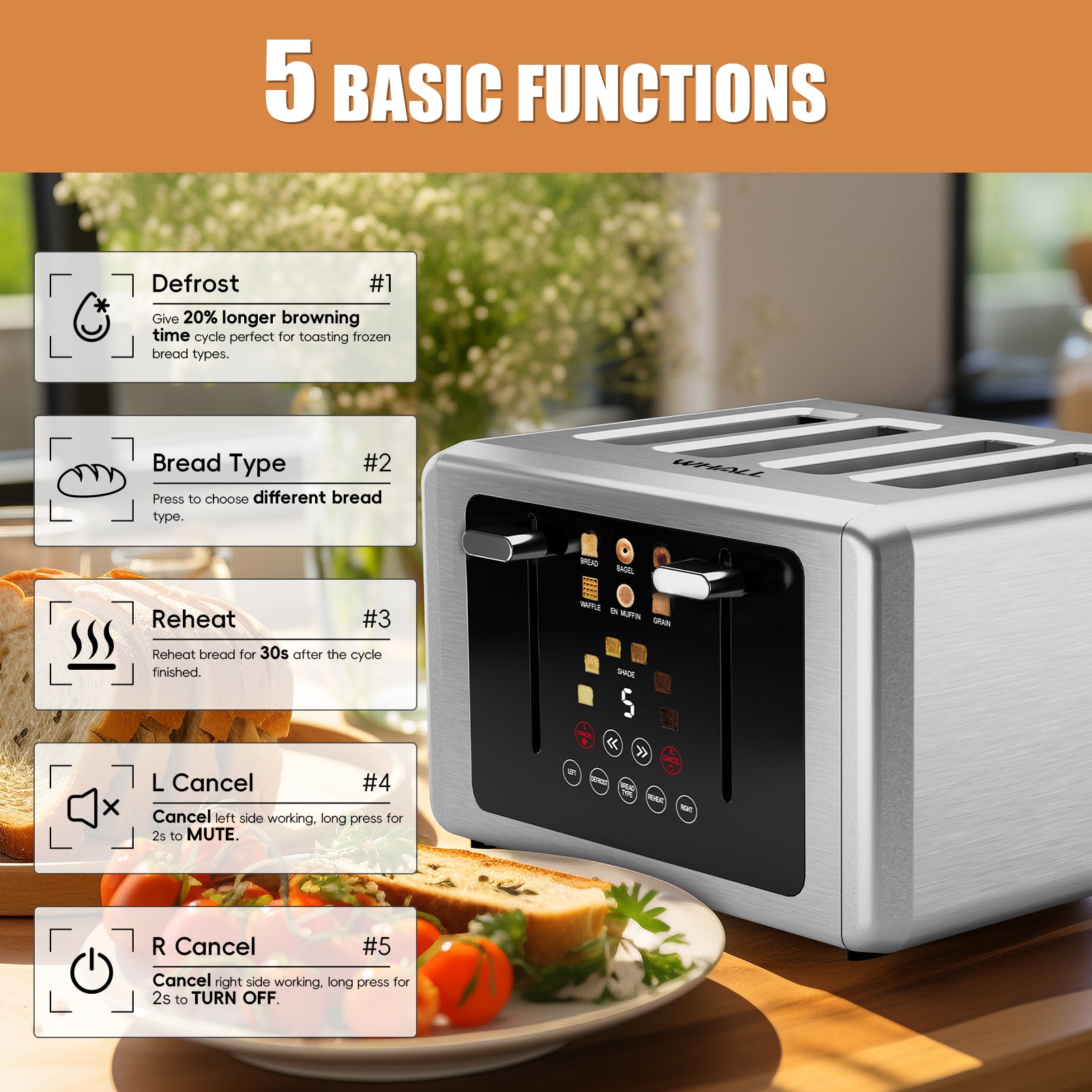 WHALL 4 Slice Toaster for BestBuy