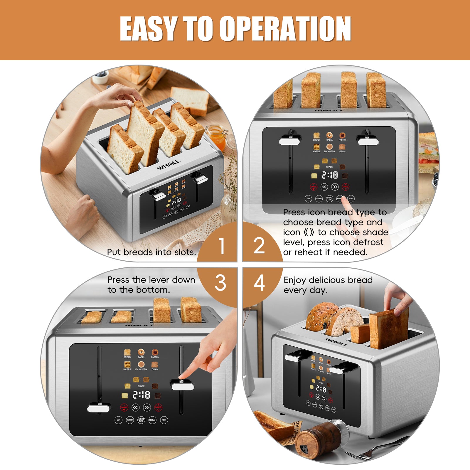 WHALL 4 Slice Toaster for BestBuy