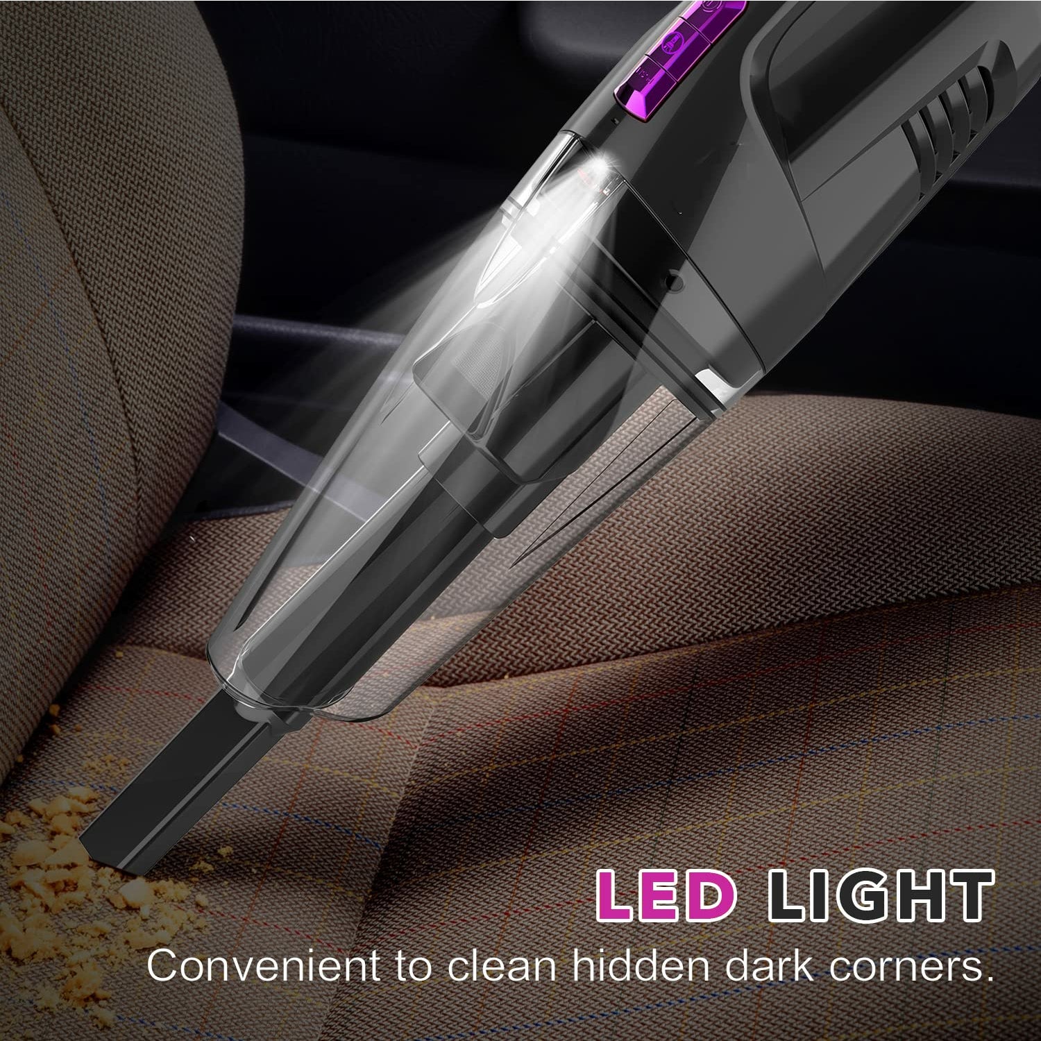 WHALL Cordless Handheld Vacuum, 8500PA Wet/Dry for Home & Office
