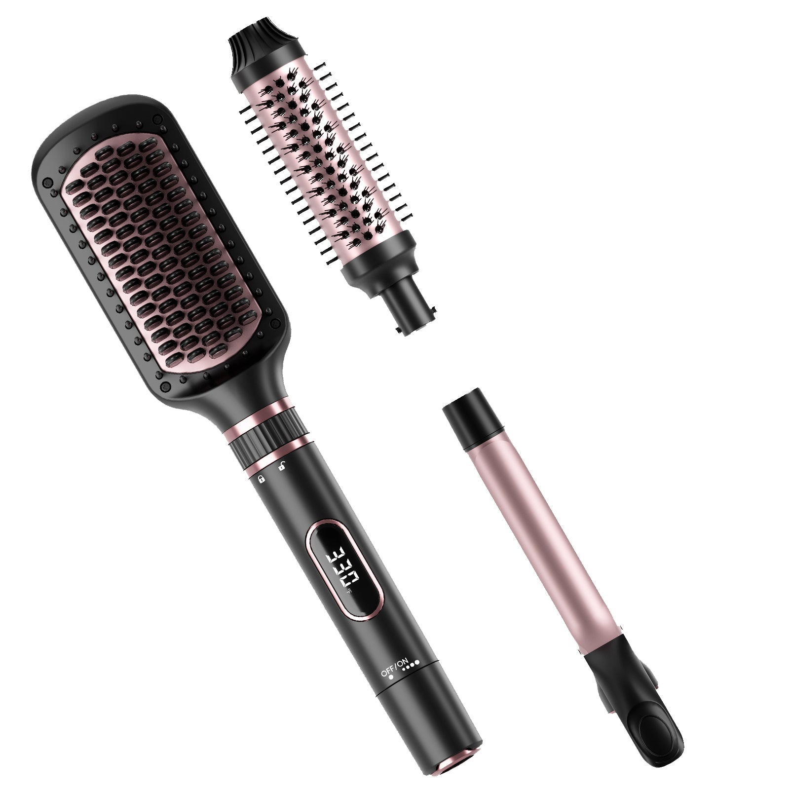 NICEBAY Wand Curling Iron, Curling Wand Set with Flat Iron Hair Straightener, Fast Heat Hair Waver Curler