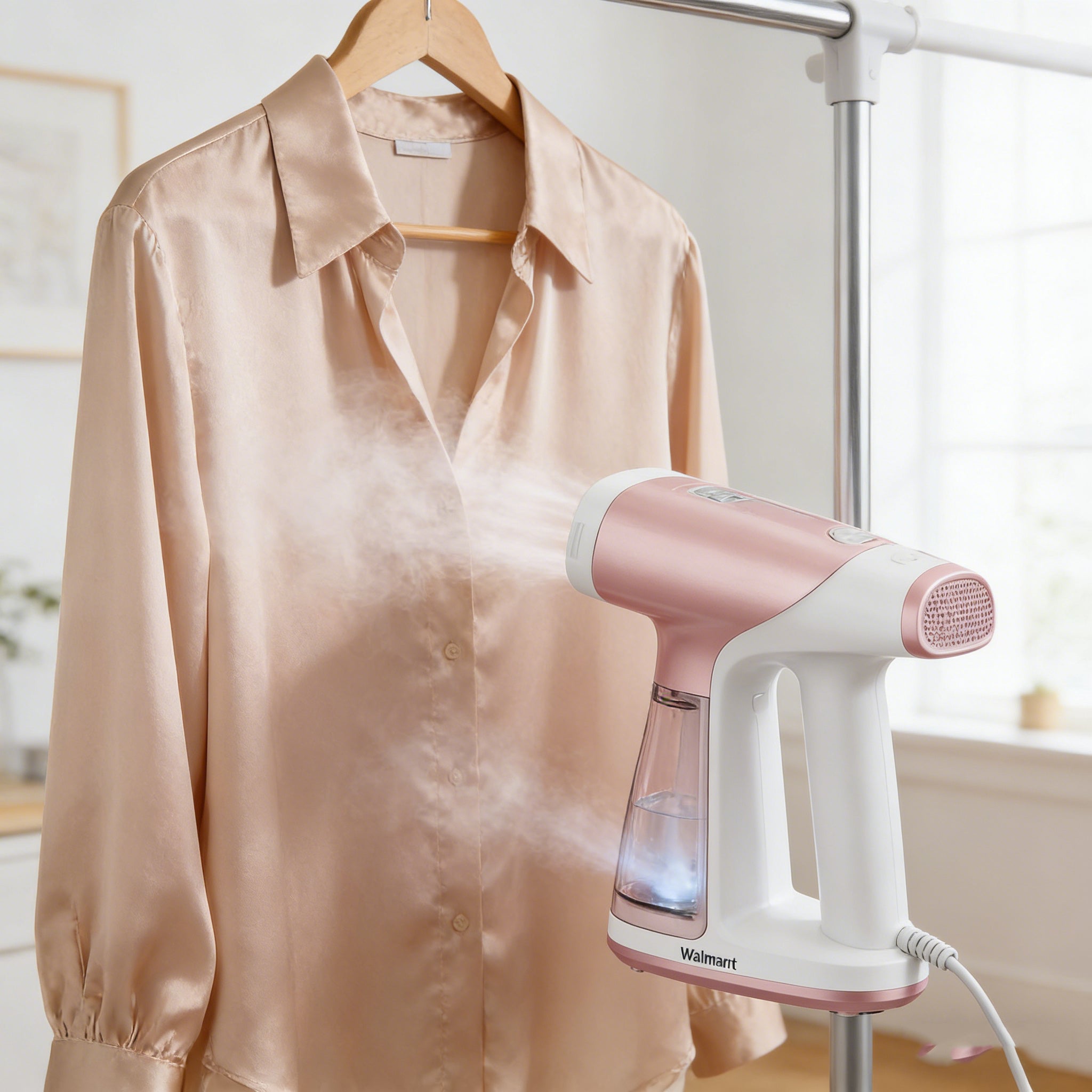 WHALL 2-in-1 Garment Steamer & Vacuum, 2500Pa Suction, Dual-Mode Iron, Portable Travel Steamer