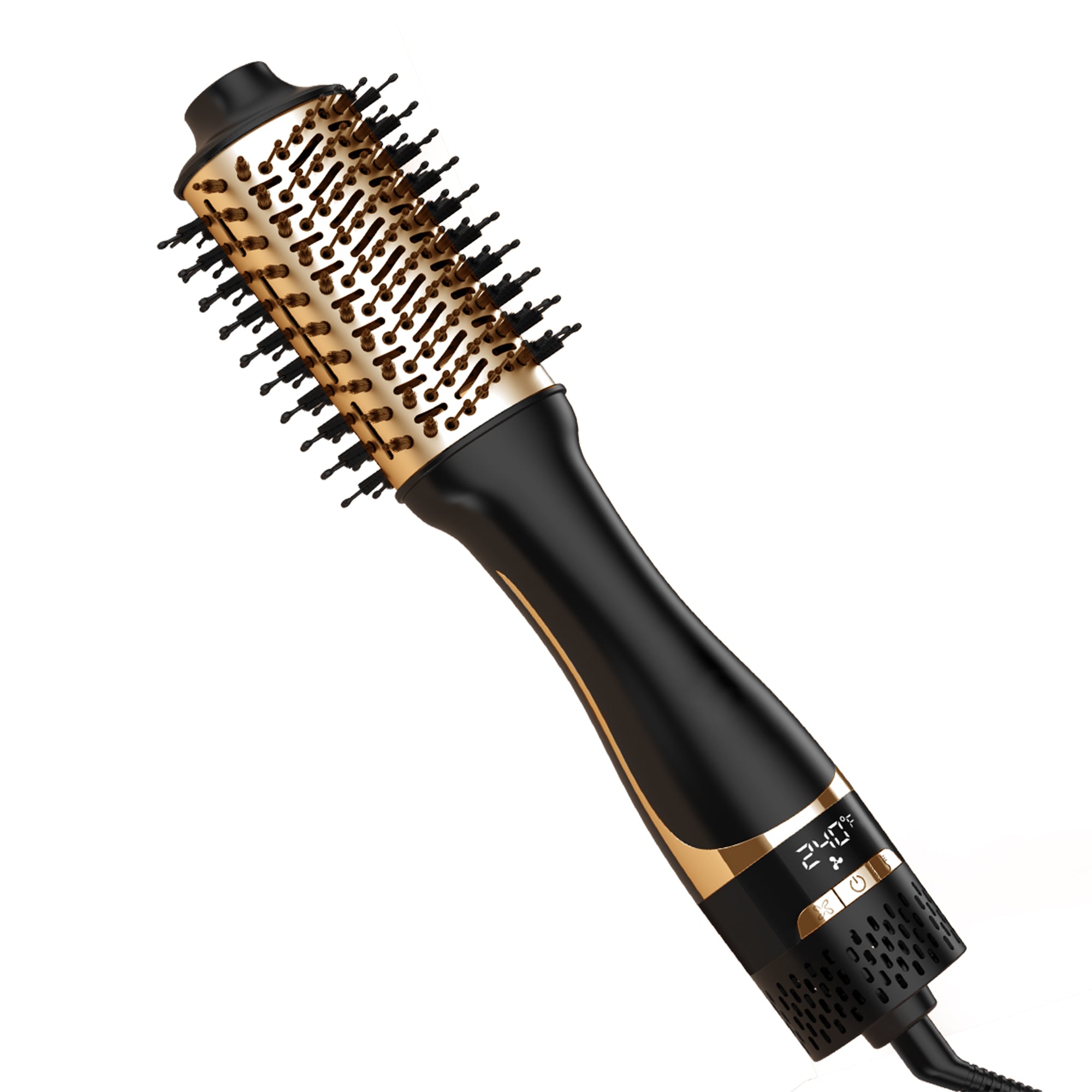 NICEBAY Hair Dryer Brush Blow Dryer Brush in One, Hot Hair Brush Styler Volumizer Oval Titanium Barrel, Hot Air Straightener for Smooth Frizz-Free