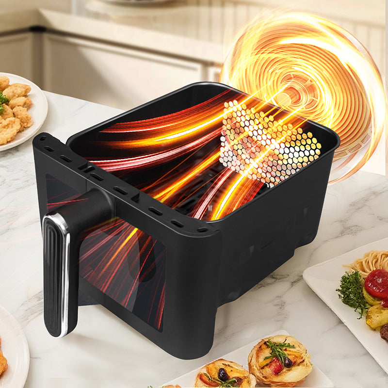 WHALL Dual Basket Digital Air Fryer Oven with View Windows, 2 Independent 5.5 Qt Baskets, 1650W, New