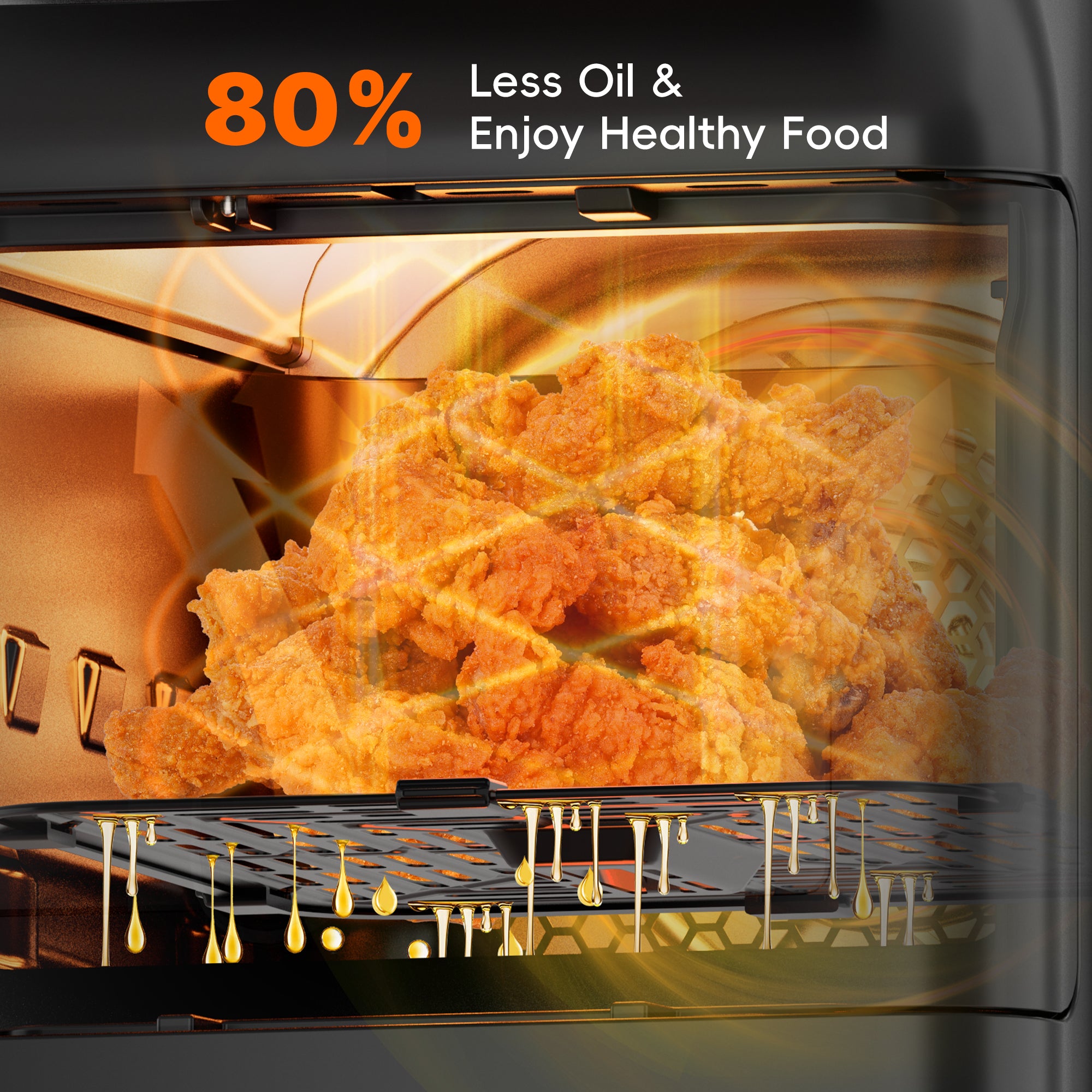 WHALL Dual Basket Digital Air Fryer Oven with View Windows, 2 Independent 5.5 Qt Baskets, 1650W, New