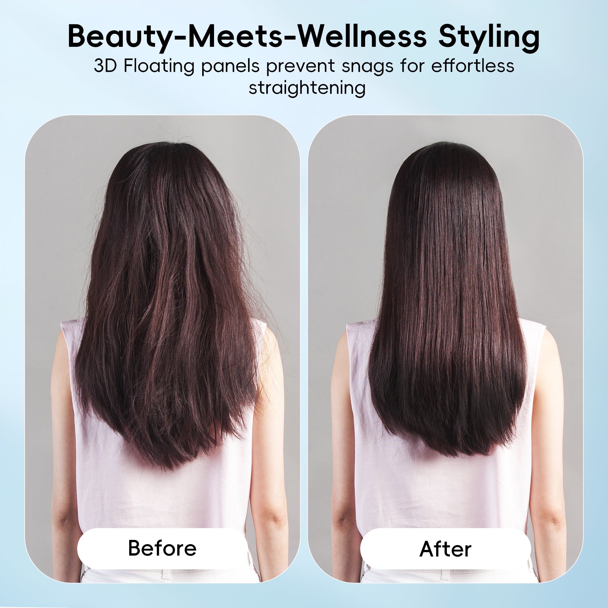 NICEBAY Hair Straightener Flat Iron, Hair Curler Iron, Fast Heating, 5 Temp Settings, Straightening Iron, Curling Iron for Hair Care.
