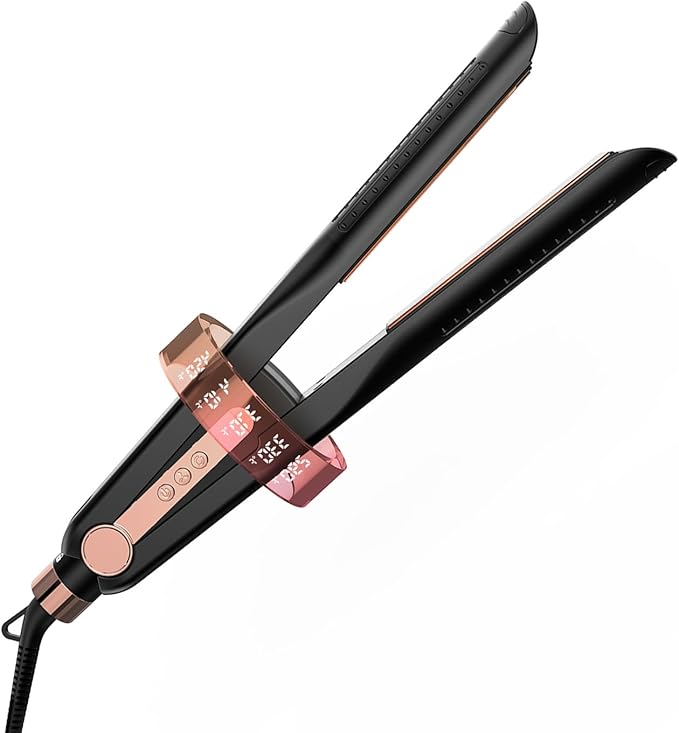 NICEBAY Flat Iron Hair Straightener, 360° Airflow Styler Professional Curling Wand Hair Straightener, Flat Iron Curler with Cooling Fan, Air Vents