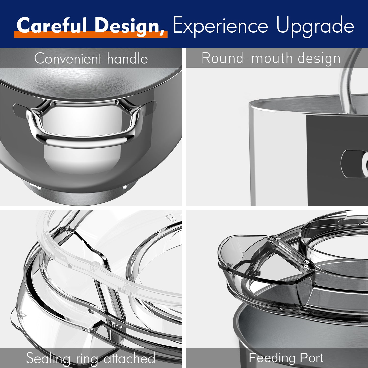 WHALL 12-Speed Tilt-Head Electric Stand Mixer – With Dough Hook, Wire Whip & Stainless Steel Bowl