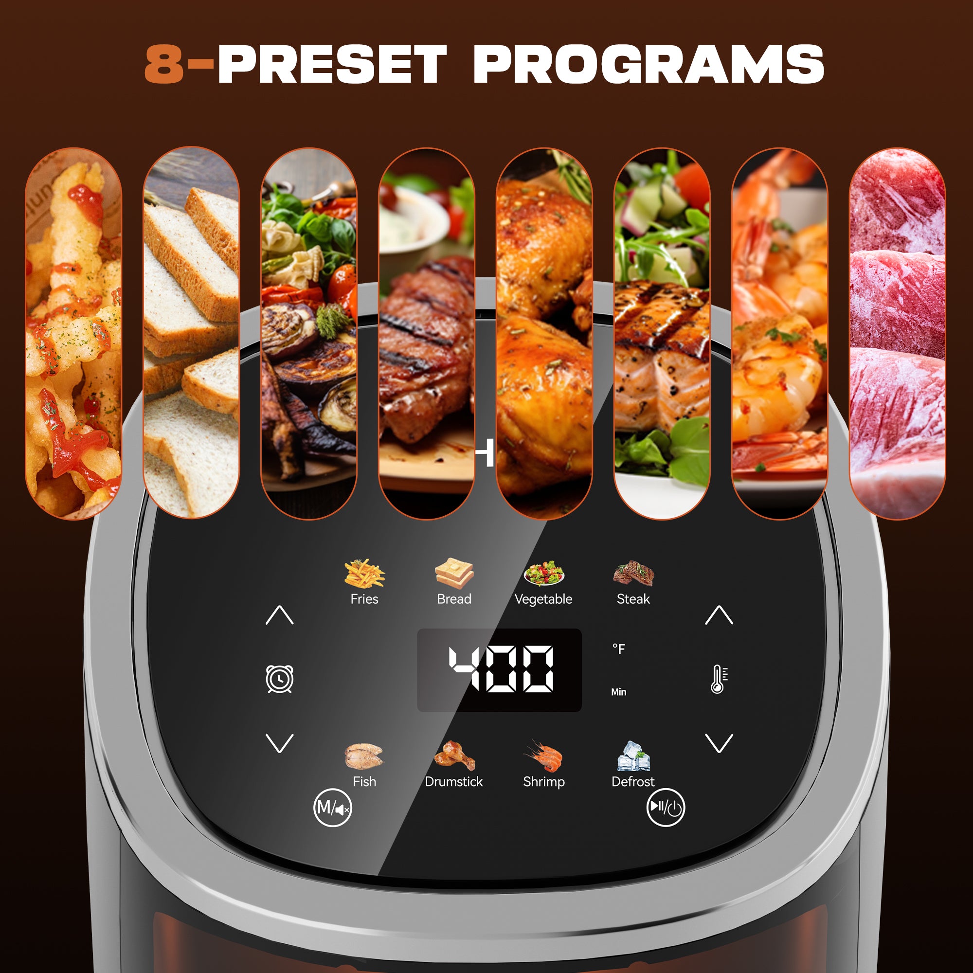 WHALL Air Fryer, Roast, Bake, Air Fry, Roast, Broil, Reheats, & Dehydrates, 4-in-1, Fries,  Less Oil, Easy Meals, 4 QT