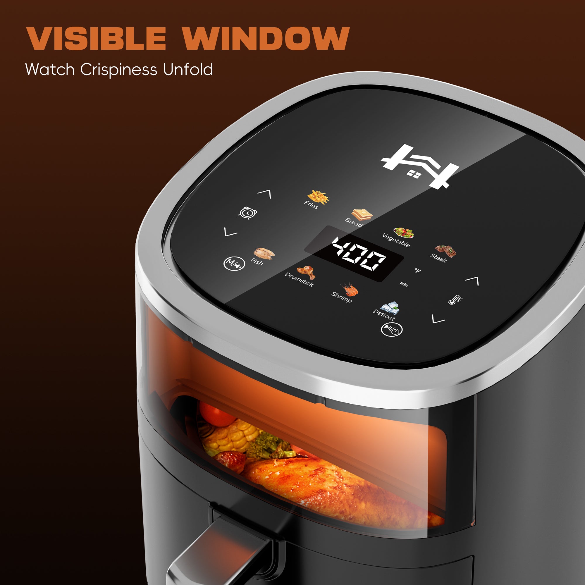 WHALL Air Fryer, Roast, Bake, Air Fry, Roast, Broil, Reheats, & Dehydrates, 4-in-1, Fries,  Less Oil, Easy Meals, 4 QT