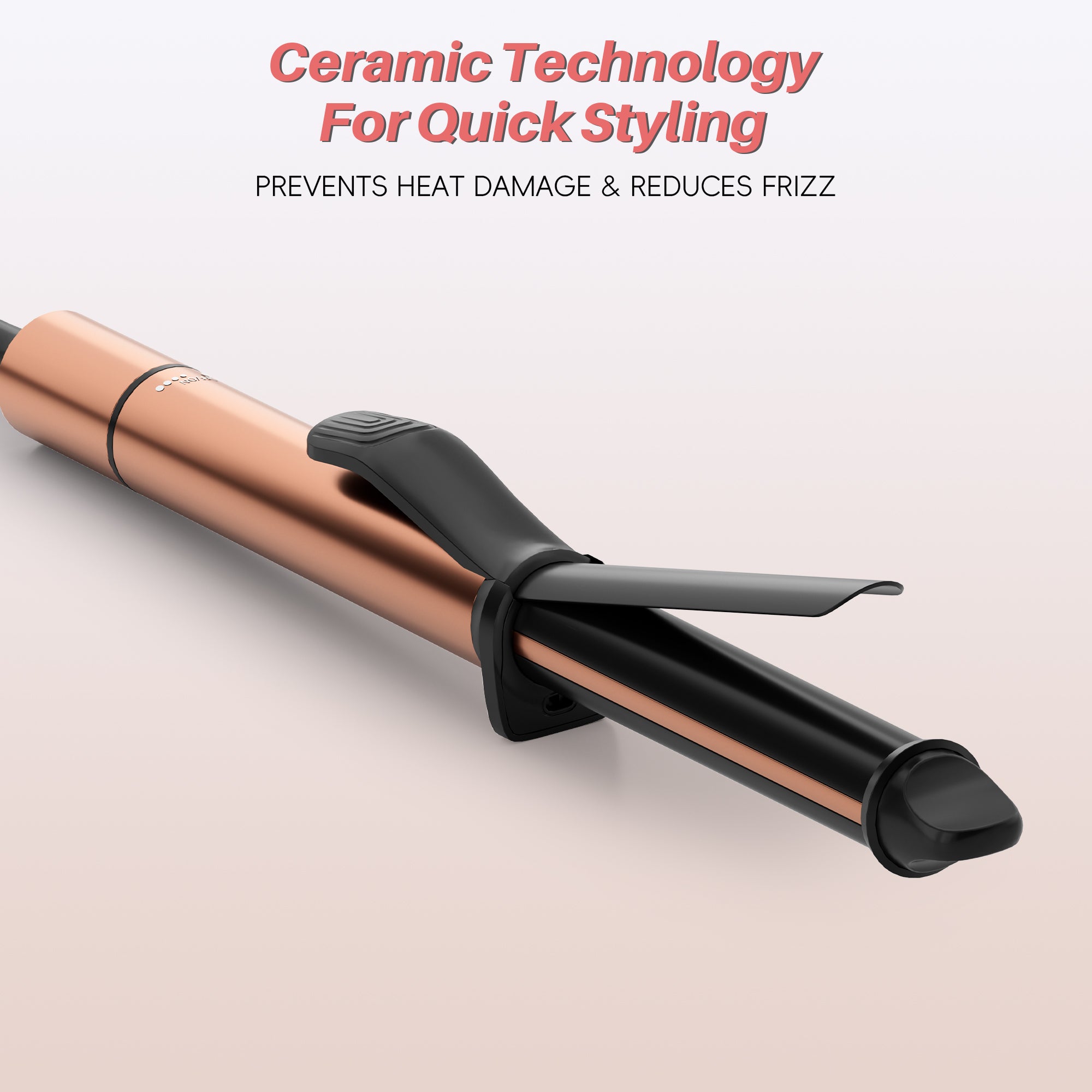 NICEBAY 1 inch Curling Iron, Ceramic Curling Wand with 6 Temperature Up to 430°F, Professional Hair Curler for Multiple Hair Types