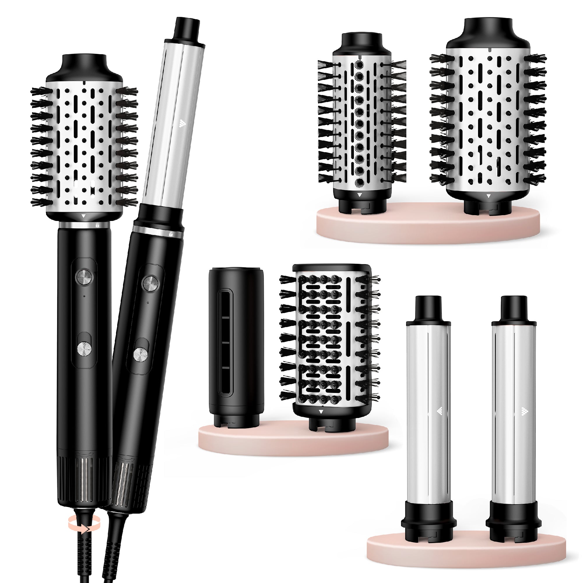 NICEBAY Hair Dryer Brush, Blow Dryer with 110000RPM Brushless Motor, Hot Air Styler 1300W for Quick Drying
