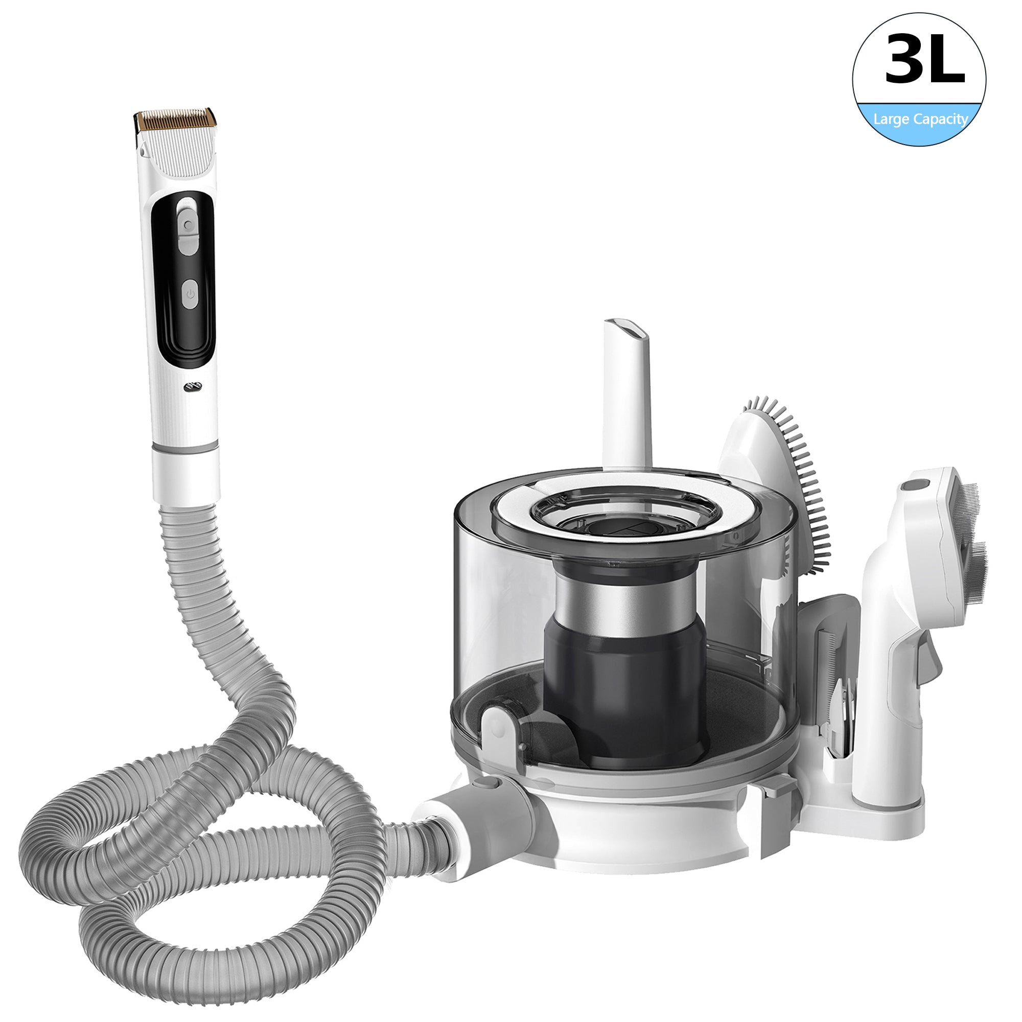 NICEBAY Pet Grooming Vacuum, 5-in-1 Clip & Hair Cleaner